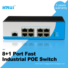 Protection d&#39;alimentation d&#39;IP40 inversent la protection 100M extérieure 9 ports commutateur PoE industriel